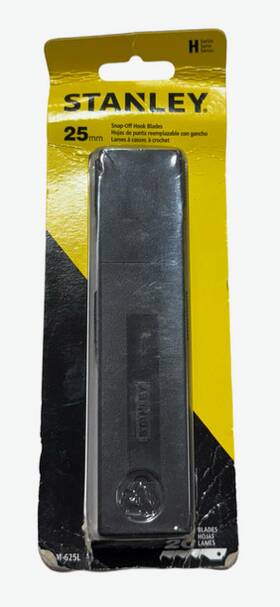 11-625l Stanley 25mm Snap-off Hook Blades 20 Pack 11-625l Stanley 25mm Snap-off Hook Blades 20 Pack