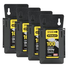 11-921akp Stanley 4 Pack Of 11-921a 1992 Heavy Duty Utility Blades With Dispenser 100 Blad