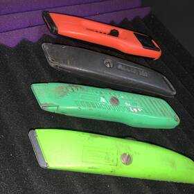 179-9488 Stanley 179-9488- Vintage Stanley/sears/utility Knives Lot Of 4/all 4 Function Properly/