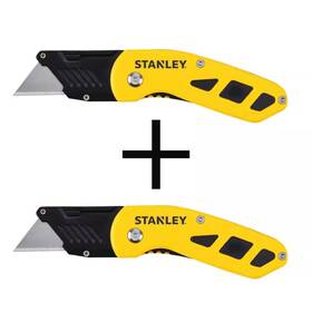 Stanley 744110602814 Compact Fixed Blade Folding Utility Knife 2-pack