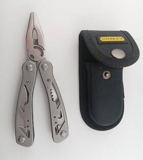 84-519 Stanley 12-in-1 Stainless Steel Knife Pliers Multi-tool With Holster