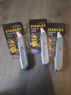 Sta010299 Stanley 3 Fixed Blade Utility Knife