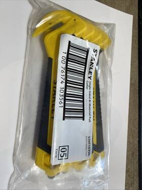 Stht-10356 Stanley Single Sided Bi-material Pull Cutter 5 Pack New
