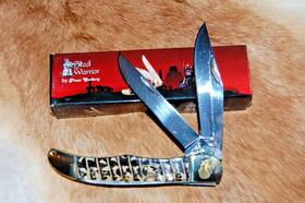 Sw-164css Steel Warrior By Frost Cutlery Cobra Snake Skin Handle 4 Inch Folding Hunter Knife - Nos Sw-164css Steel Warrior By Frost Cutlery Cobra Snake Skin Handle 4 Inch Folding Hunter Knife - Nos