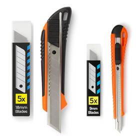 Sterling Tools 731015316199 2 Utility Knife 18 Mm 9 - 10 Refill Snap Off Blades Heavy And Fine Cutting