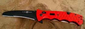 Amk1050rak Sunex Al Mar 3.5 Inch Rescue Knife Kd2 Matte Black Titanium Combination Blade