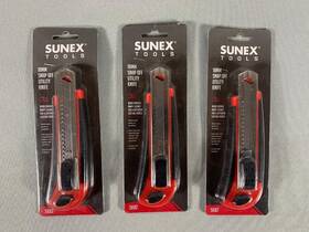 Skb2 Sunex Tools 613364182970 18mm Snap-off Utility Knife With 8 Blades New Sealed Lot Of 3