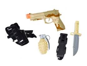 10837 Sunny Days Entertainment Commando Toy Play Set 5 Piece Military Toys For Kids Extra Large Desert Camo