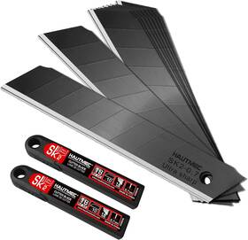 Ht0083-20pc Suobotools Hautmec 20pcs 18mm Triple Cutting-edge Snap Off Blades Retractable Black Replac