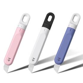 Suybheun 658370684131 3 Pcs Small Box Cutter Utility Knife Mini Pink For Women Rotate