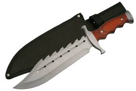 Szco 211398 15 Inch Gator Back Bowie Knife With Sheath - Fixed Blade Hunting For M