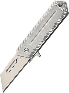 Szhw100884 Szhoworld Stainless Steel Folding Utility Knife - Heavy Duty Box Cutter For Cartons Cardb
