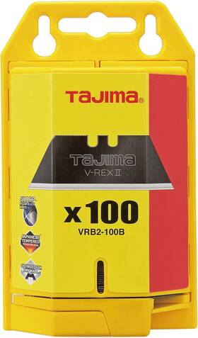 Vrb2-100b Tajima 313112778706 V-rex Ii Premium Tempered Steel Utility Knife Blades 100-pack