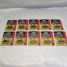 Vrb-5b Tajima Lot 10 V-rex Premium Japanese Tempered Steel Utility Blades 5-pack