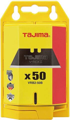 Vrb2-50b Tajima Utility Knife Blades - 50-pack V-rex Ii Box Cutter With Premium