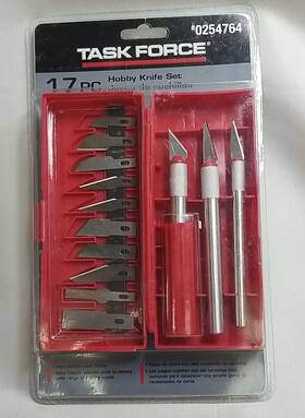 0254764 Task Force 17pc Hobby Knife Set - New In Package 0254764 Task Force 17pc Hobby Knife Set - New In Package