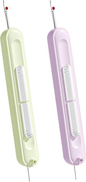 Techplus 202411062 2 In 1 Needle Threader Seam Ripper - Hand Sewing Tool For Knitting Quilting