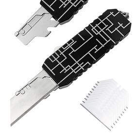 Tq386 Tenchilon Retractable Utility Knife Box Carboard Cutter Quick Blade Change Extr
