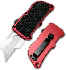 Tu37 Tenchilon Aluminium Alloy Pocket Knife With Clip Small Edc Telescopic Retractable Box