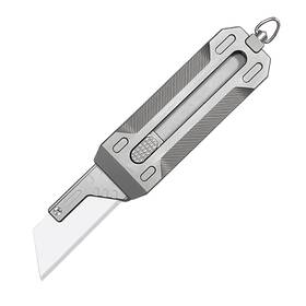 Tgzuo 635401120394 Titanium Utility Knife 5.5inch Retractable Poclet With 10pcs Carbon Ste