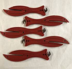 The Safety Knife Company Fish-600m Fish 600m Utility Warehouse Hook Box Cutter - Lot Of 5