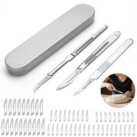 Thesiliconvalley 690770249824 64pcs Precision Carving Craft Knife Kit With 60 Blades For Diy Art Work Cutting
