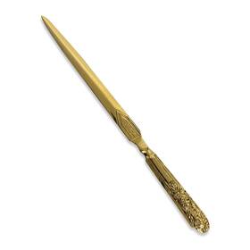 10526-r17 Thorness Embossed Brass Letter Opener 2.8 Inch Gold