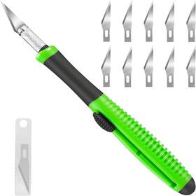Tifical 711181133653 Exacto Knife 1 Pack Craft With Extra 10 Pcs High Carbon Steel Blades Sha