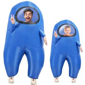 Timisea 770651437820 Astronaut Costume Inflatable Funny Halloween Adult Blue