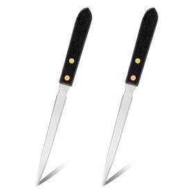 1049207 Tinoaly 2pcs Letter Openers Stainless Steel Envelope 8.66x0.66 Inch Black