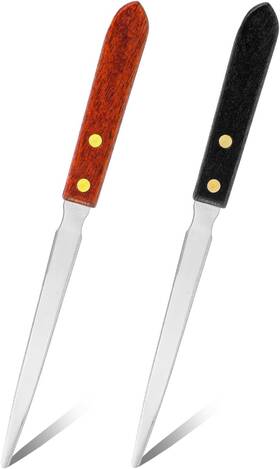 30330 Tinoaly 2pcs Letter Openers Multipurpose Stainless Steel M Black Brown Silver