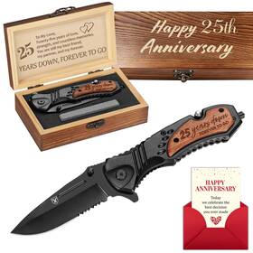 Lvd005 Titorld 25 Years Anniversary Keepsake Gifts For Him 25th Present Black