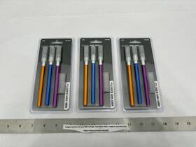 Tool Shop 840180101377 3 New Hobby Knife Sets - 9 Handles 36 Blades Caps Total Color