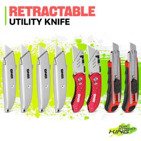 0087 Top Street King Tsk-tools00085 0086 4pcs Lock Foldable Retractable Blade Utility Knife Back Box Cutter With 8 Blades
