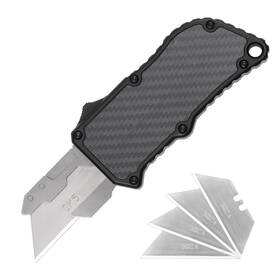 Tops Home 799408668621 Utility Knife Box Cutter Pocket Change Blade Razor Aluminum Al