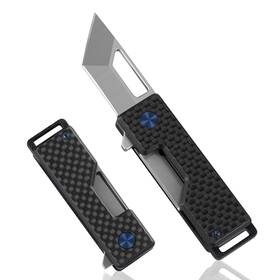Th053-lanyan2 Tops Home Edc Pocket Knife Cnc-made 1.6 Inch D2 Tanto Blade Small Box Cutter Utility Kni