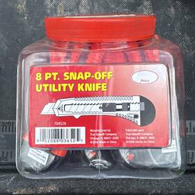 704526 True 20 Pack Value 8 Point 18mm Adjustable Snap Off Razor Knife Pb183
