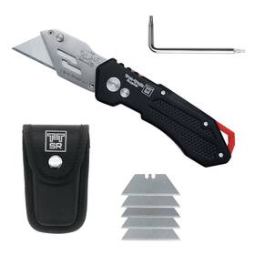 True-trade Supplier T-t Sr 002t-tsr023-7 Folding Utility Knife Heavy Duty With Maintenance Tool Holster Nylon Po