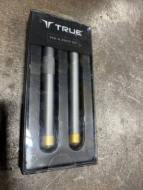 True Tru-pen-0002 Knife Set Uses Exact O Blade Includes Separate Pen 4.25 Inch Long Gray Anodize