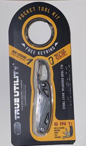 Tru-tol-0026 True Utility Clipstick Multiple Essential Pocket Tool Stainless Steel Tol-0026