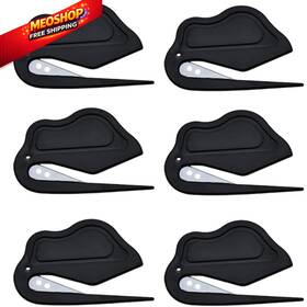 Tsuchbis Cj033 6 Pack Letter Opener Envelope Slitter With Safety Black