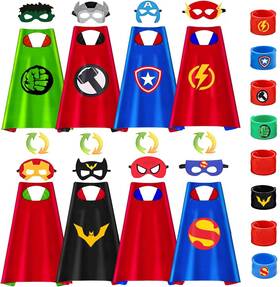Fx-0511 Txxplv Super Hero Capes For Kids And Masks Double Side Superhero Costumes Boys