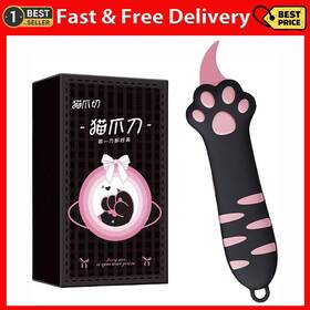 Tyghbn 445028233284 Cute Cat Paw Box Cutter New Upgrades Retractable Claw Kn Ife Easy Slide Pa