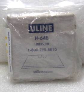 H-64b Uline 100-pk Utility Knife Razor Blades U Line New