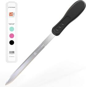 Ud-1pcs-b-mlo Uncommon Desks Office Letter Opener - Stainless Steel 1-pack Black