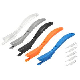 Uxcell 678202833636 5pack Wrapping Paper Cutter For Blue/orange Red/black/white/gray