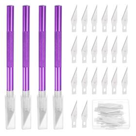 Uxcell 679134437459 44 Pcs Exacto Knife Set Purple