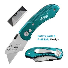 Vickay 385606152651 Heavy Duty Cutter Knife 5 Blades Lightweight Roofing Aluminum Body Vickay 385606152651 Heavy Duty Cutter Knife 5 Blades Lightweight Roofing Aluminum Body