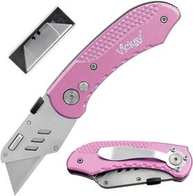 Vickay 726084279544 Box Cutter Utility Knife Heavy Duty With 5 Sk5 Quick Change Blades Safet