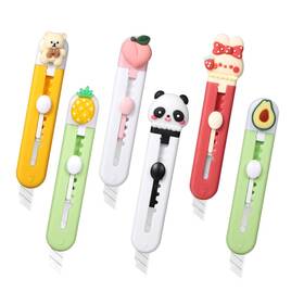 Vickay 759532943391 Retractable Utility Knife Cute Box Cutters 6 Pack Sharp Cartons Cardboard Cutter